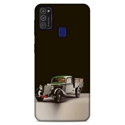 Lopard Samsung Galaxy M21 Uyumlu Kılıf PickUpX (48) Bumper Kılıf Yeşil Siyah