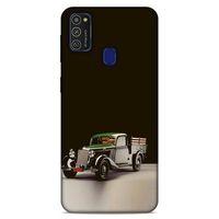 Lopard Samsung Galaxy M21 Uyumlu Kılıf PickUpX (48) Bumper Kılıf Yeşil Siyah