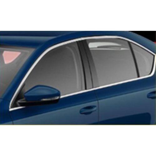 Skoda Uyumlu Octavia A7 2013-2019 Cam Çerçevesi Paslanmaz Çelik