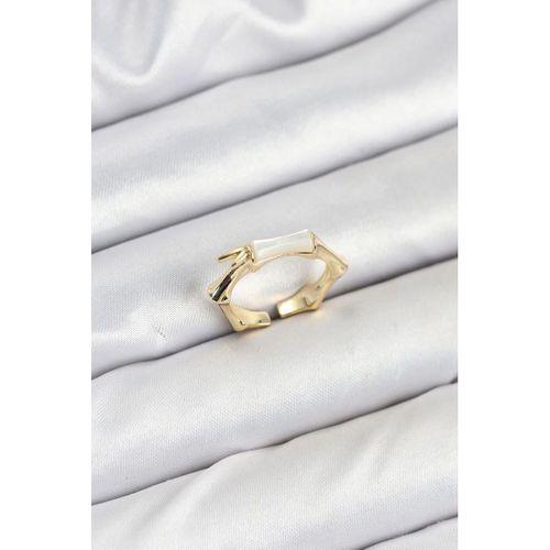 Pirinç Gold Renk Kemik Model Kadın Yüzük