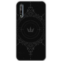Huawei Y8P Kılıf HD Desen Baskılı Arka Kapak - Siyah Mandala 1 + Kırılmaz Cam