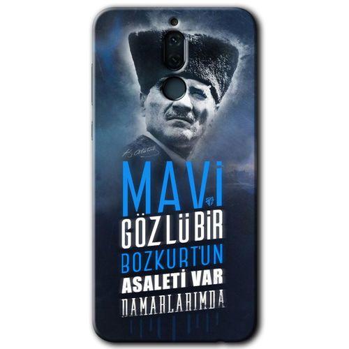 Huawei Mate 10 Lite Kılıf HD Desen Baskılı Arka Kapak - Bozkurt Atatürk