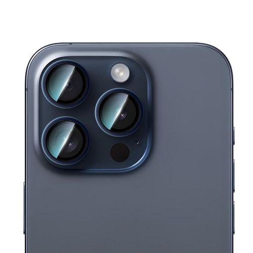 Apple iPhone 15 Pro CaseWorld Alloy Serisi Oleofobik Anti Reflective Kamera Lens Koruyucu