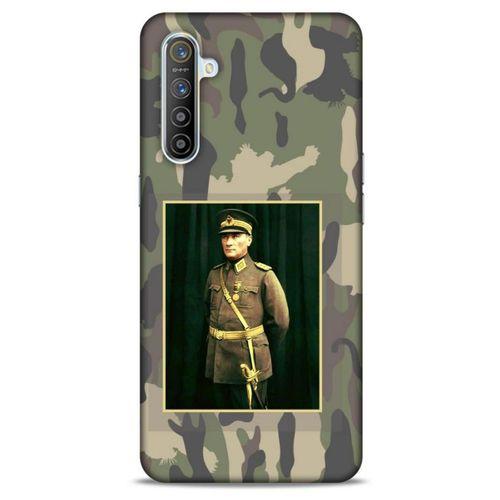 Oppo Realme XT Kılıf Atatürk (13) Silikon Kap Kamuflaj