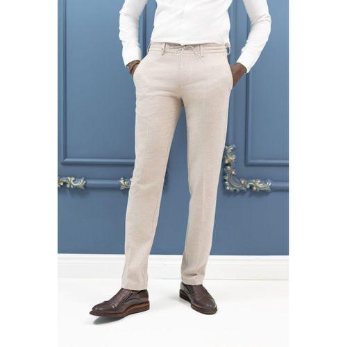 Regular Fit Beli İplikli Yan Cepli Astarsız Kışlık Kumaş Pantolon