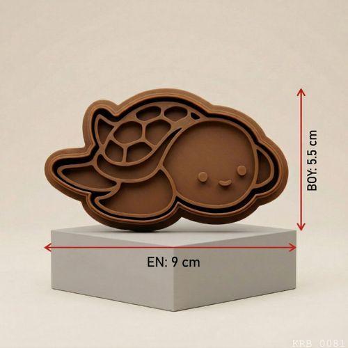 5Li Sevimli Deniz Kaplumbağası Hamur Şekillendirici Kurabiye Ve Oyun Hamuru Kalıbı 9 cm