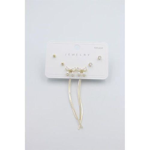 Çoklu Set Küpe - Altın