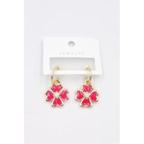 Çiçek Küpe - Pembe