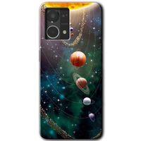 Oppo Reno 7 4G HD Baskılı Kılıf + 9D Tam Ekran Koruyucu - Cosmos
