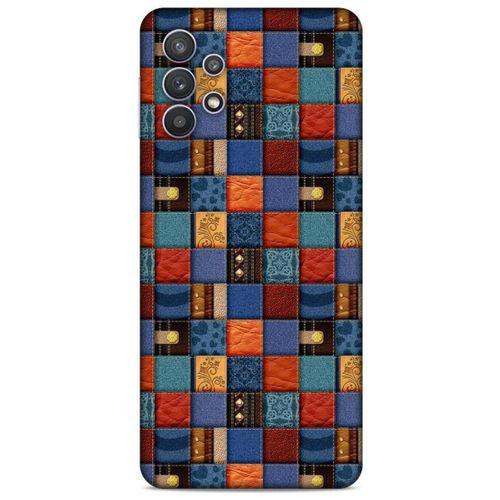 Lopard Samsung Galaxy A32 Uyumlu Kılıf Patchwork (16) Kalın Kılıf