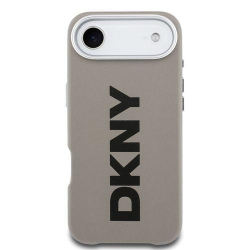 Apple iPhone 17 Air Kılıf DKNY Orjinal Lisanslı M-safe Şarj Özellikli PU Büyük Dikey Logolu Kapak