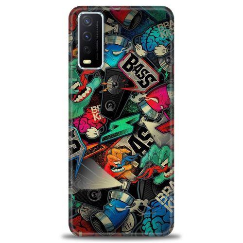 Vivo Y20 Kılıf HD Baskılı Kılıf - Bass + Tam Ekran Koruyucu