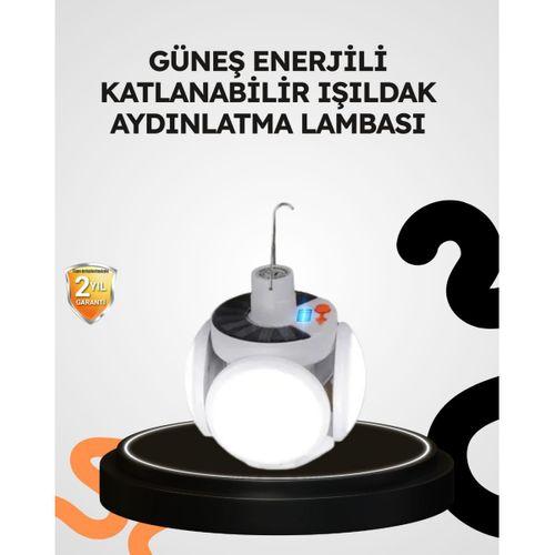 Güneş Enerjili Katlanabilir 5 Kanatlı Solar Bahçe Lambası