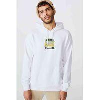 Sarı Samba Illüstrasyon Type 2 Volkswagen Baskılı Beyaz Erkek Kapşonlu Sweatshirt