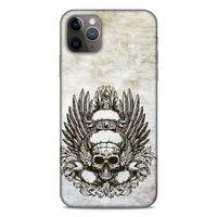 Lopard Apple Iphone 11 Pro Max Uyumlu Kılıf Tattoo's (6) Silikon Kılıf Siyah Gri