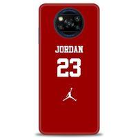 Xiaomi Poco X3 Pro Kılıf HD Baskılı Kılıf - Jordan Kırmızı + Tam Ekran Koruyucu