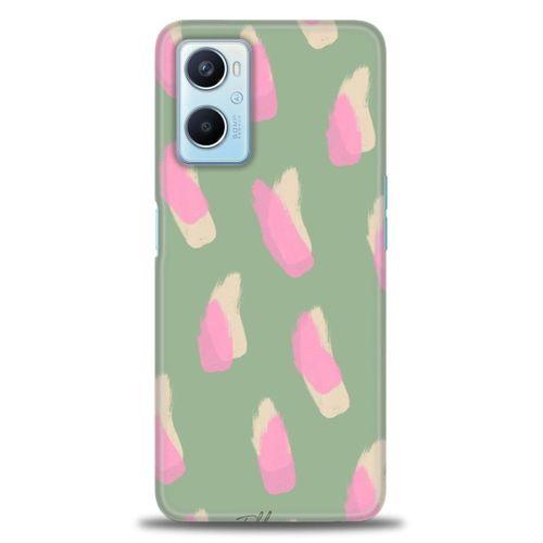 Oppo A96 4G Kılıf HD Baskılı Kılıf - Pembe Krem + Tam Ekran Koruyucu
