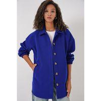 0674 Cepli Oversize Gömlek - Saks