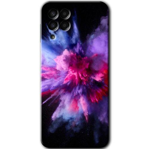 Potkal Hediye Fabrikası Samsung Galaxy M33 Kılıf HD Desen Baskılı Arka Kapak - Color Splash Purple