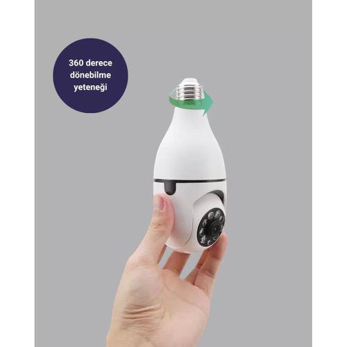 Akıllı Duy Kamera Gece Görüşlü Ve Hareket Algılama Sensörlü