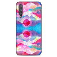 Xiaomi Mi 9 Kılıf Pastel Renkler (20) Koruyucu Kılıf Fuşya Mavi