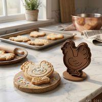 Sevimli Tavuk Figürlü Hamur Şekillendirici Kurabiye Kalıbı Oyun Hamuru Kalıbı 8 cm