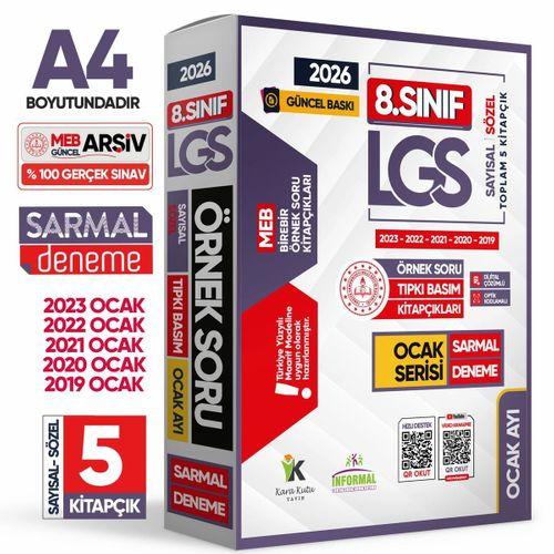 2026 8 Sınıf LGS Ocak Ayı MEB Örnek Soru Tıpkı Basım Sarmal Deneme Paketi 5li Dijital Çözümlü