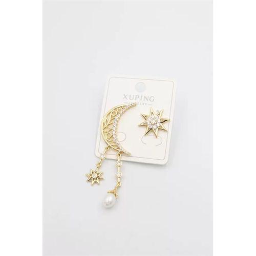 Ay Yıldız Küpe - Altın