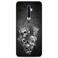 Lopard Oppo Reno 2z Uyumlu Kılıf Tattoo's (47) Crystal Flex Kılıf Kafatasları