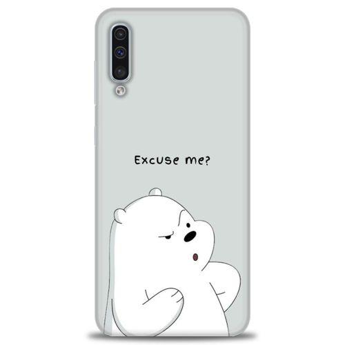 Samsung Galaxy A50S Kılıf HD Baskılı Kılıf - Excuse Me + Tam Ekran Koruyucu