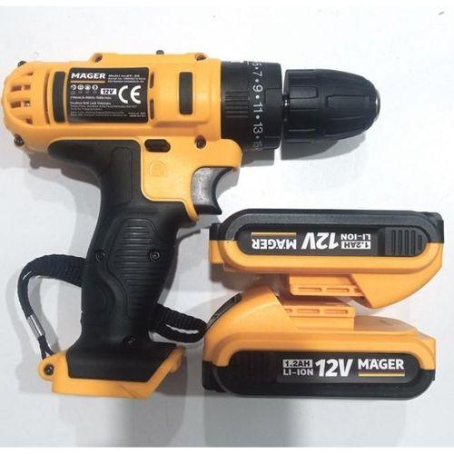 Mager 12V 1.2A  Çift Metal Şanzuman Çift Akülü Darbeli Matkap + 27 Parça Set