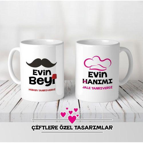 Çiftlere Özel İkili Kombin Beyaz Kupa Bardak