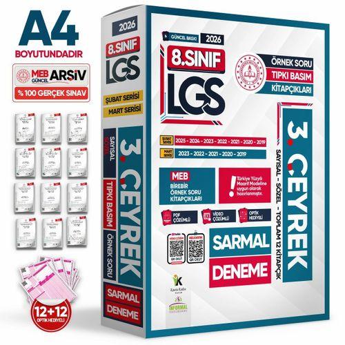 2026 8 Sınıf LGS 3 ÇEYREK Şubat-Mart Ayı MEB Örnek Soru Tıpkı Basım Sarmal Deneme Paketi Çözümlü