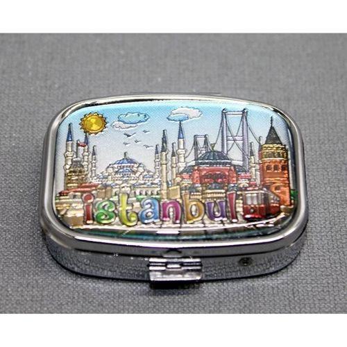 İstanbul Temalı İlaç Kutusu Anahtarlık Alk4050