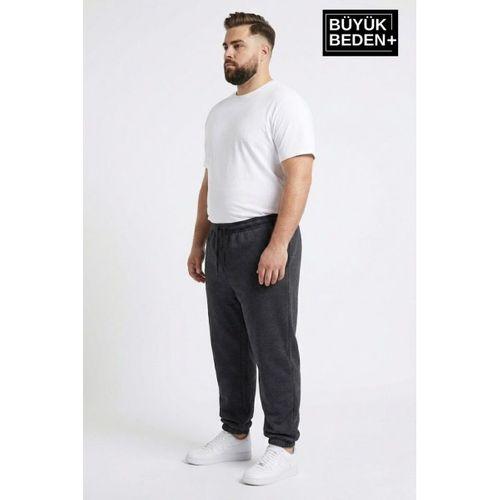 Erkek Büyük Beden Paça Lastikli İki İplik Rahat Kalıp ince Eşofman Altı SPR26BEA951