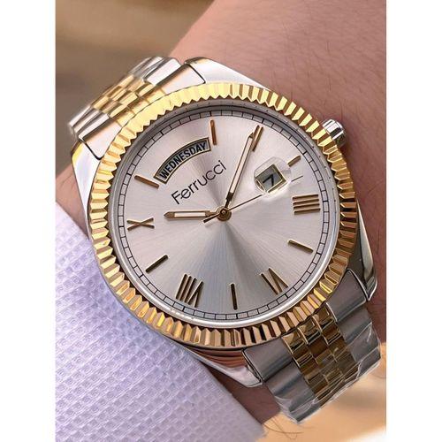 Ferrucci Nişan Ve Takım Elbiselere Özel Takvimli Kadran 2 Yıl Garantili Spor Erkek Kol Saati J3623.4