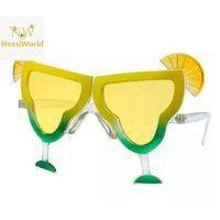 Margarita Bardak Şeklinde Parti Gözlüğü Sarı 16x8 cm