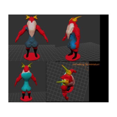 Kırmızı Viking Miniatürü (Bu ürün Sadece Plastik parçadır - Almadan Önce Soru Sorabilirsiniz)