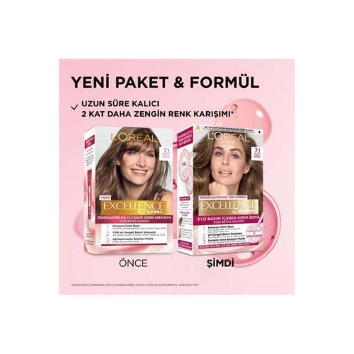 L'Oreal Paris L'Oréal Paris Excellence Creme 7.1 Küllü Kumral Saç Boyası