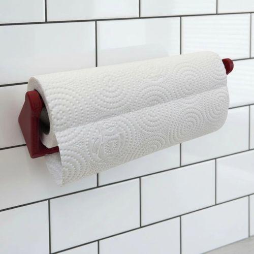 Kırmızı Peçete Tutucu Duvara Monte Pratik Kağıt Havlu Askısı