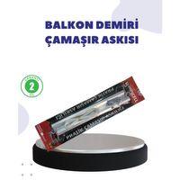25x60 Balkon Askılığı Kare Demir Uyumlu Hava Dayanıklı Çamaşır Askısı