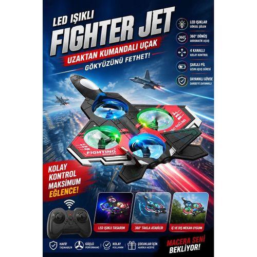 Led Işıklı Oyuncak Drone Fighter Jet Tasarımlı Uzaktan Kumandalı Uçak