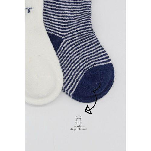 Bistyle Big Heart Penye Soket Çorap 2'Li BS10117 Lacivert
