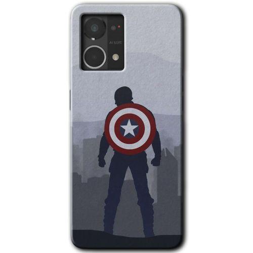 Oppo Reno 7 4G HD Baskılı Kılıf + 9D Tam Ekran Koruyucu - Captain Avenger