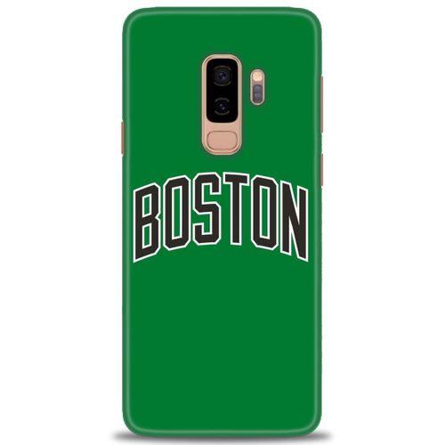 Samsung Galaxy S9 Plus Kılıf HD Baskılı Kılıf - Boston Yeşil + Tam Ekran Koruyucu