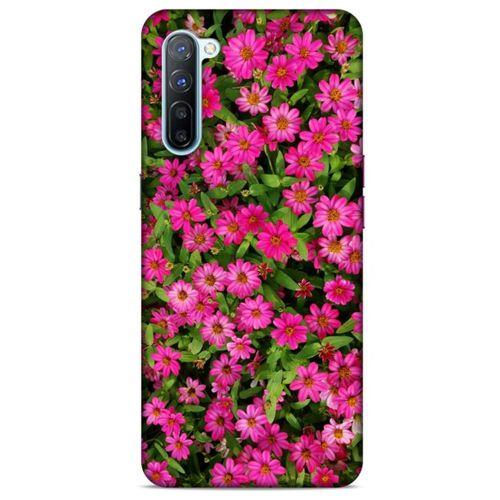 Lopard Oppo Reno 3 Uyumlu Kılıf Bahar (40) Fit Silikon Kılıf Koyu Pembe