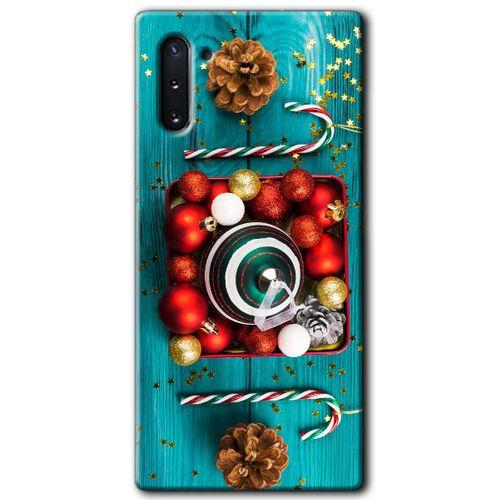 Potkal Hediye Fabrikası Samsung Galaxy Note 10 Kılıf HD Desen Baskılı Arka Kapak - Christmas