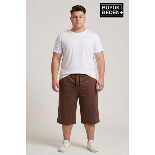 Erkek Büyük Beden Şort 3XL-6XL  Rahat Kesim Diz Altı Günlük Şort-SPR26BSR591