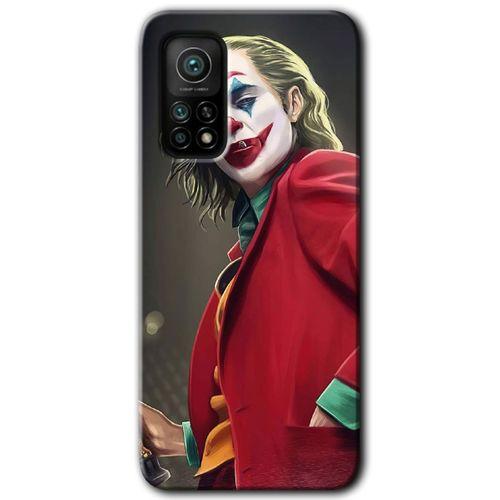 MRCİLETİSİM Xiaomi Mi 10T Kılıf Baskılı Kapak - Reel Joker + 5D Tam Kaplayan Cam
