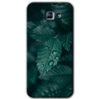 Galaxy A8 2016 Kılıf HD Desen Baskılı Arka Kapak - Yağmurlu Yaprak